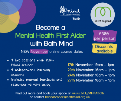New online Mental Health First Aid dates announced!