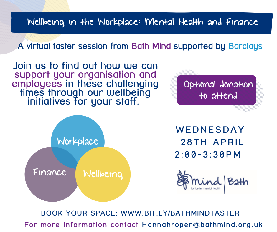 Wellbeing in the Workplace Taster with Bath Mind and Barclays