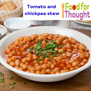 Bowl of tomato and chickpea stew