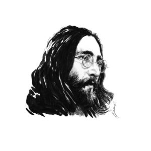 John Lennon artwork piece by artist Garrett Morlan