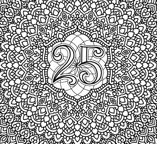 a mindful mandala colouring page