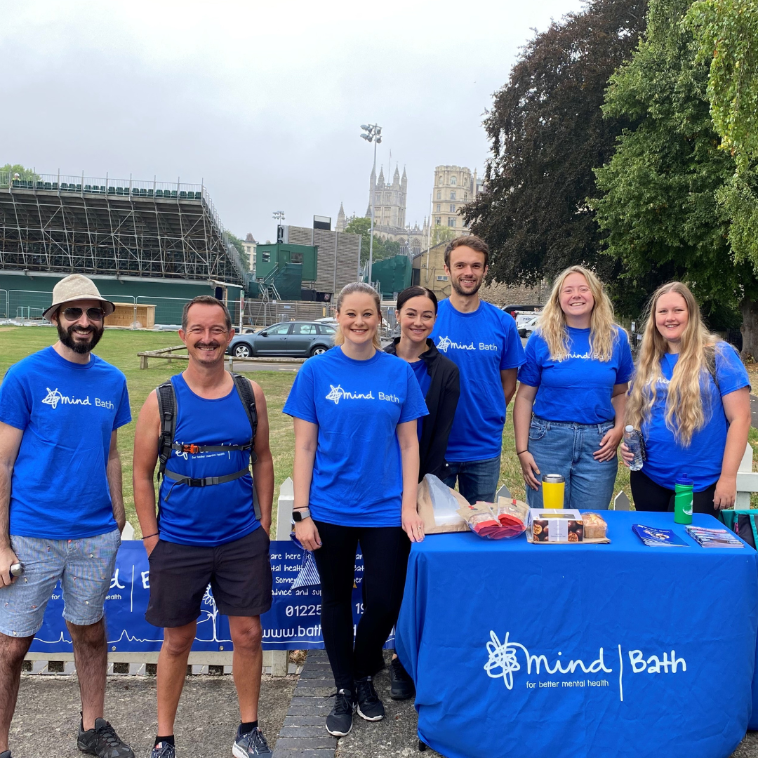 A group of people fundraising for Bath Mind