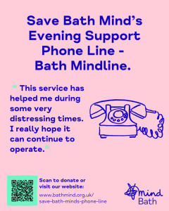 Save Bath Mind's Evening Support Phone Line - Bath Mindline